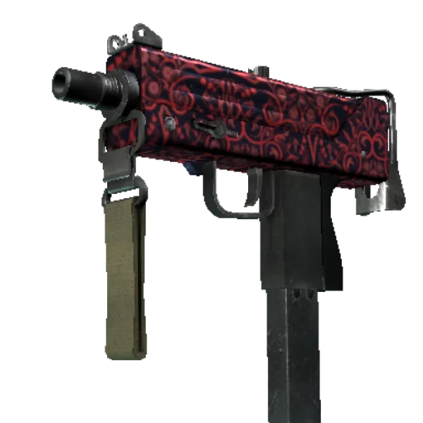 MAC-10 | Red Filigree (Field-Tested)