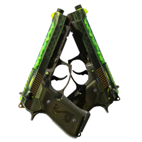 StatTrak™ Dual Berettas | Cobra Strike (Well-Worn)